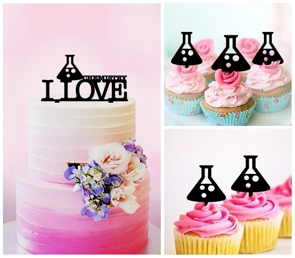 Desciption I Love Chemistry Cupcake