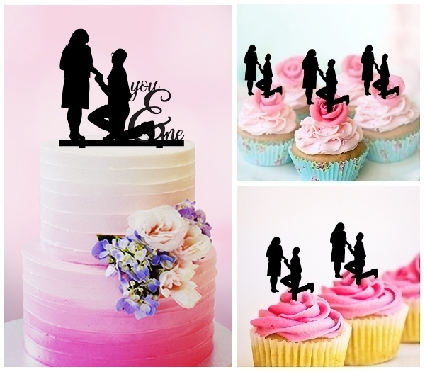 Desciption You and Me Marriage Propose Cupcake