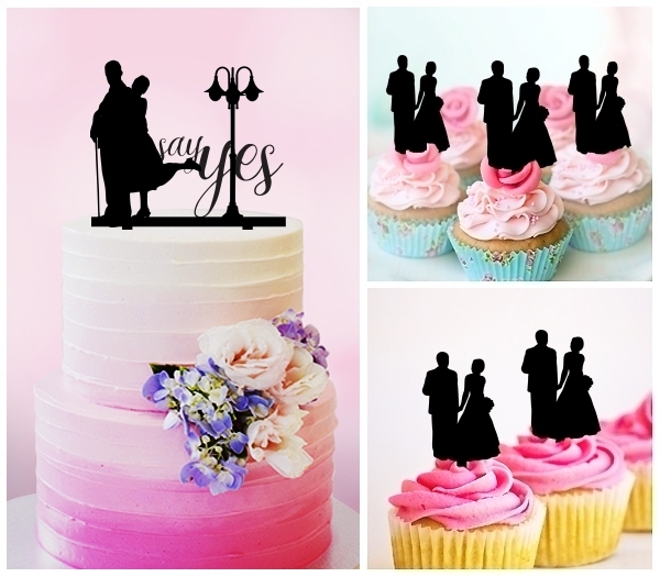 Desciption Say Yes Couple in Love Cupcake