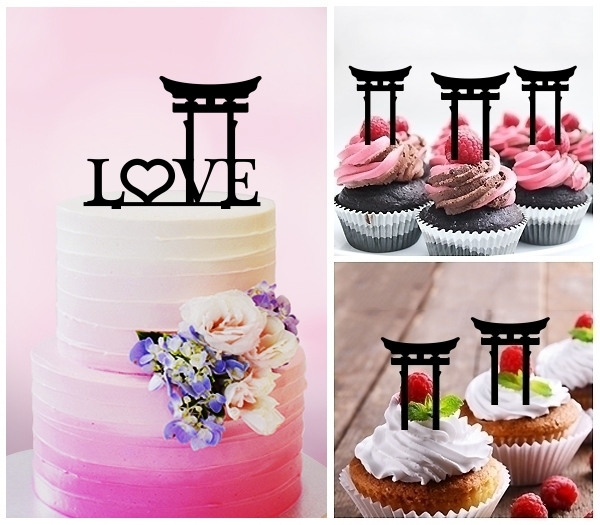 Desciption Love Japan Torii Gate Cupcake