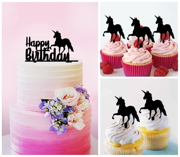 Desciption Happy Birthday Unicorn Cupcake