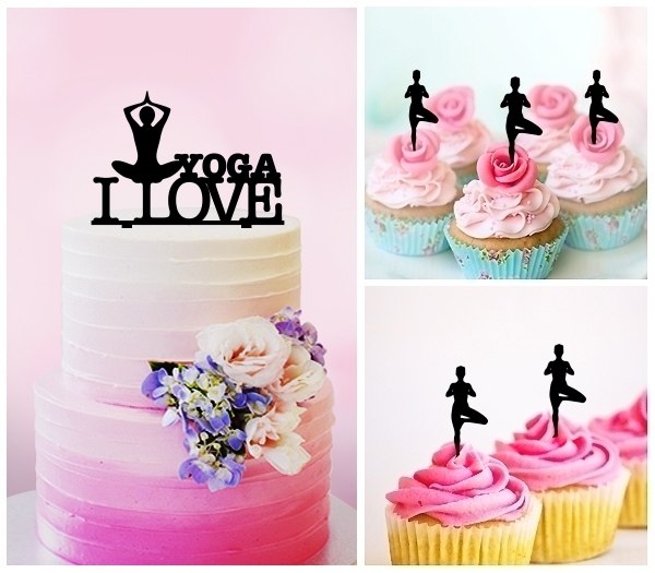 Desciption I Love Yoga Cupcake