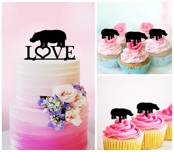 Desciption Love Hippopotamus Cupcake