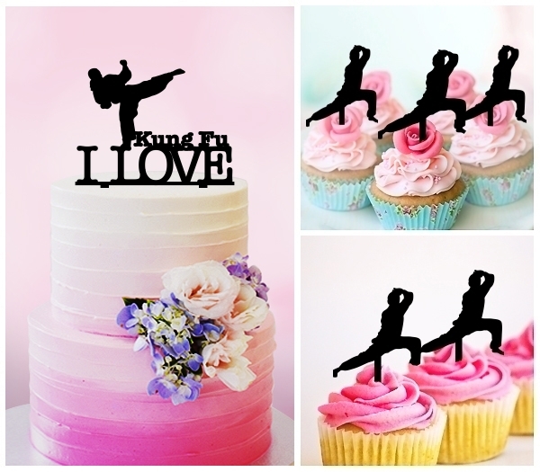 Desciption I Love Karate Cupcake