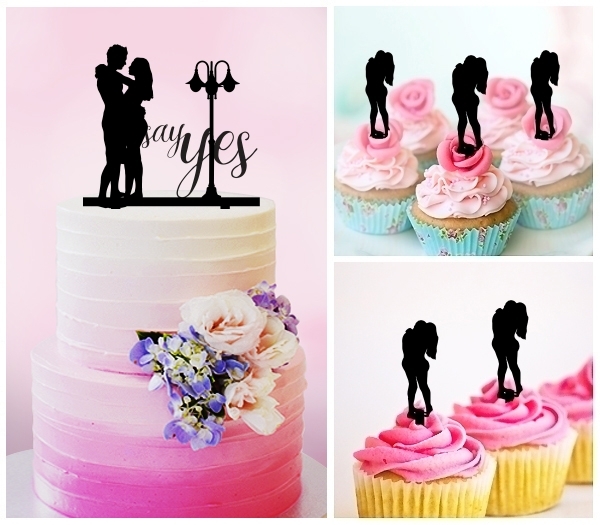 Desciption Say Yes Marriage Proposal Romantic Cupcake