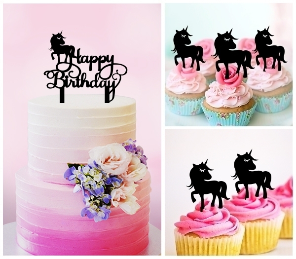 Desciption Happy Birthday Unicorn Cupcake