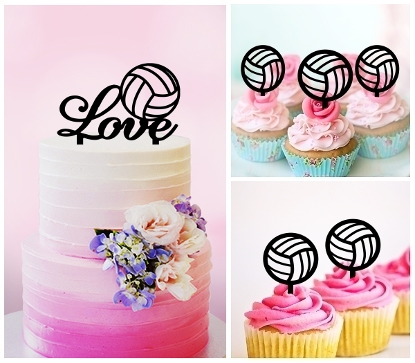 Desciption Love Volleyball Cupcake