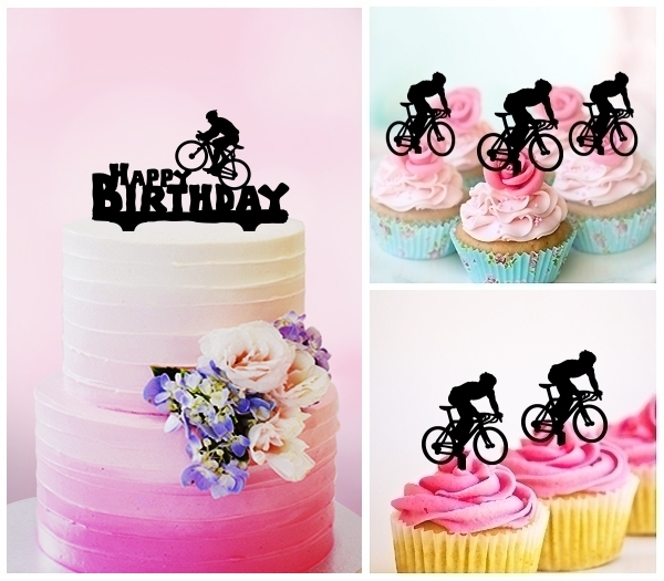 Desciption Happy Birthday Bicycle Cupcake