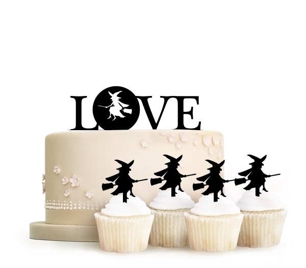 Topper Love Halloween Witch