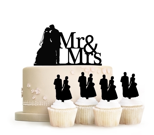 Topper Mr and Mrs Love Kiss Marry