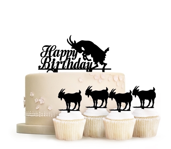 Topper Happy Birthday Goat